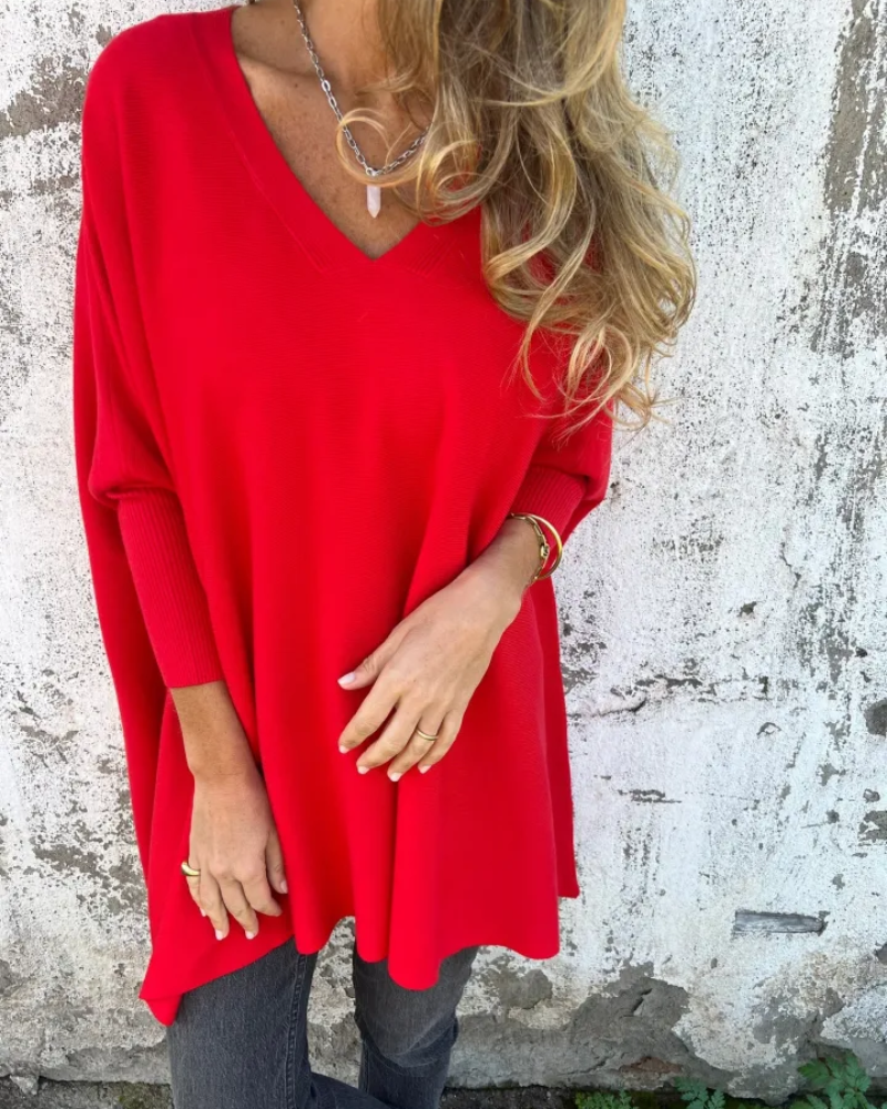 Women's Boho Knitted Top with Open Stitch Design and Relaxed Fit