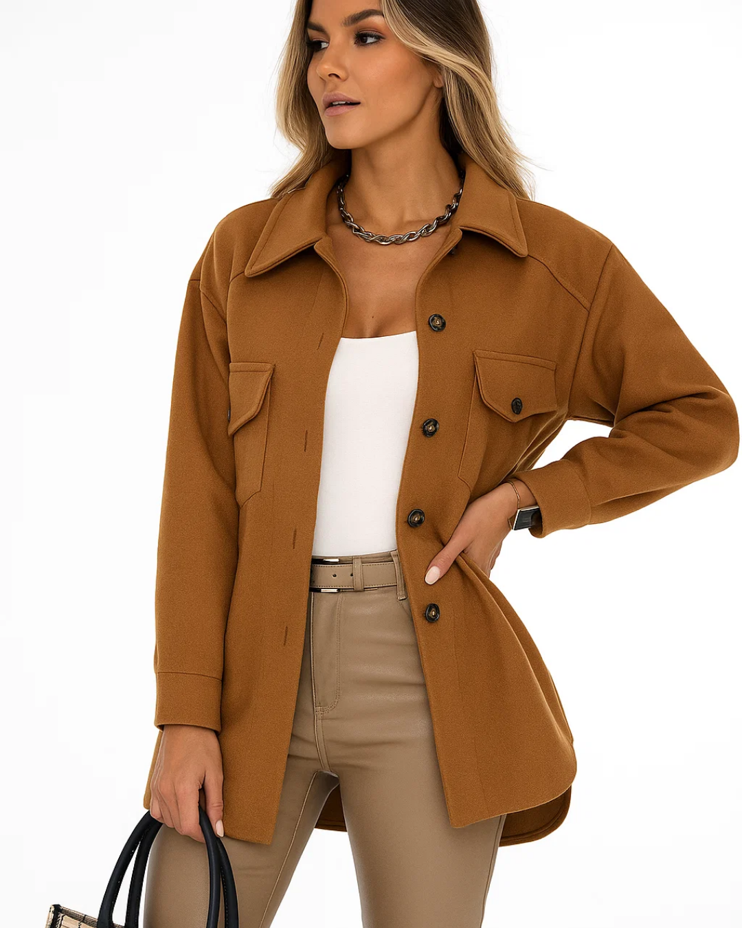 Women's Casual Overshirt Jacket
