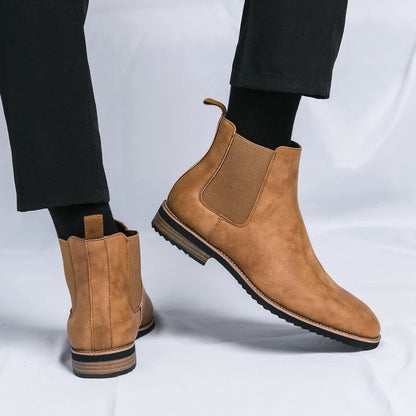 Niko Leather Boots For Men Elegant Comfortable All Day Wear Premium Quality Materials Sleek Office And Casual Style