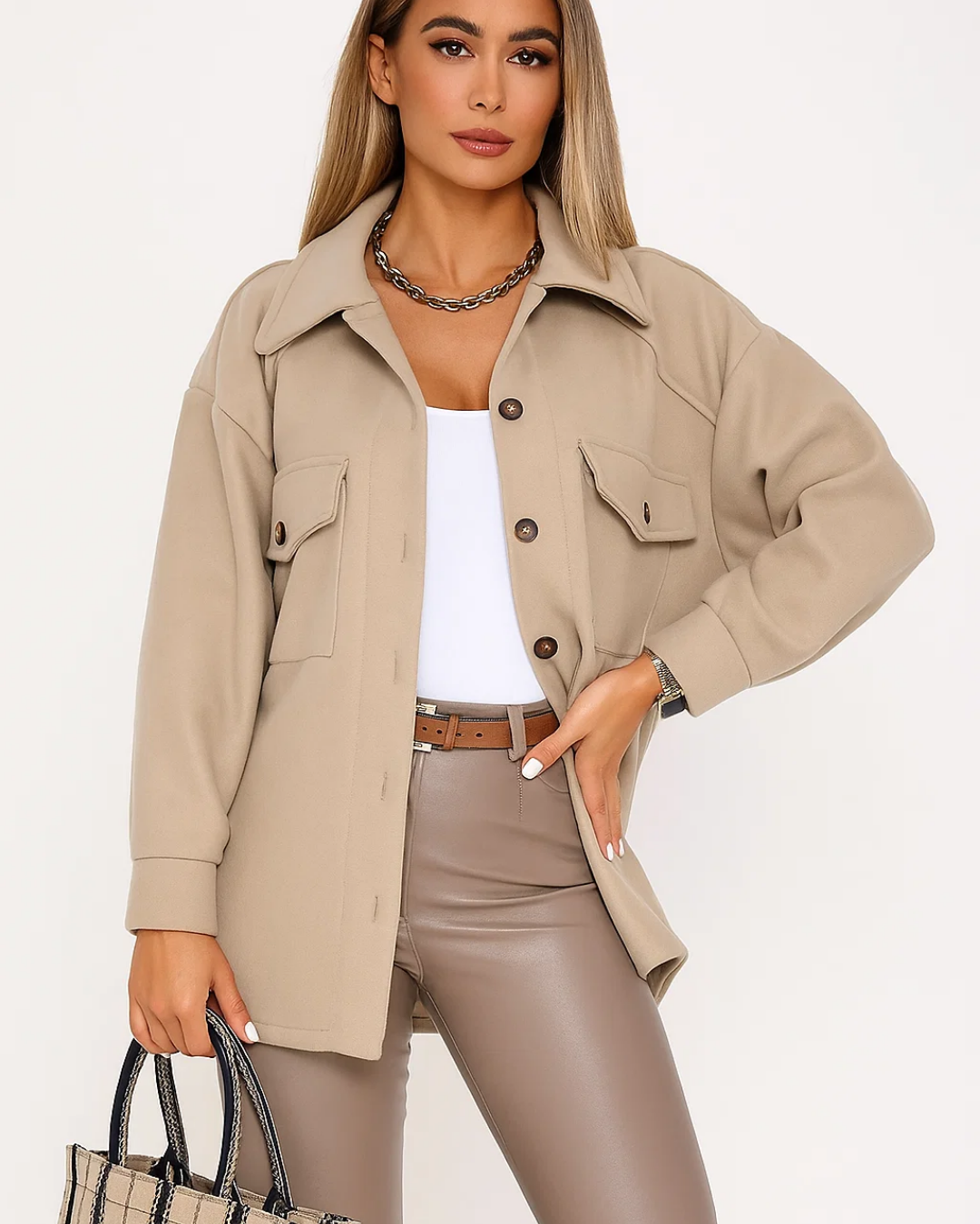 Women's Casual Overshirt Jacket
