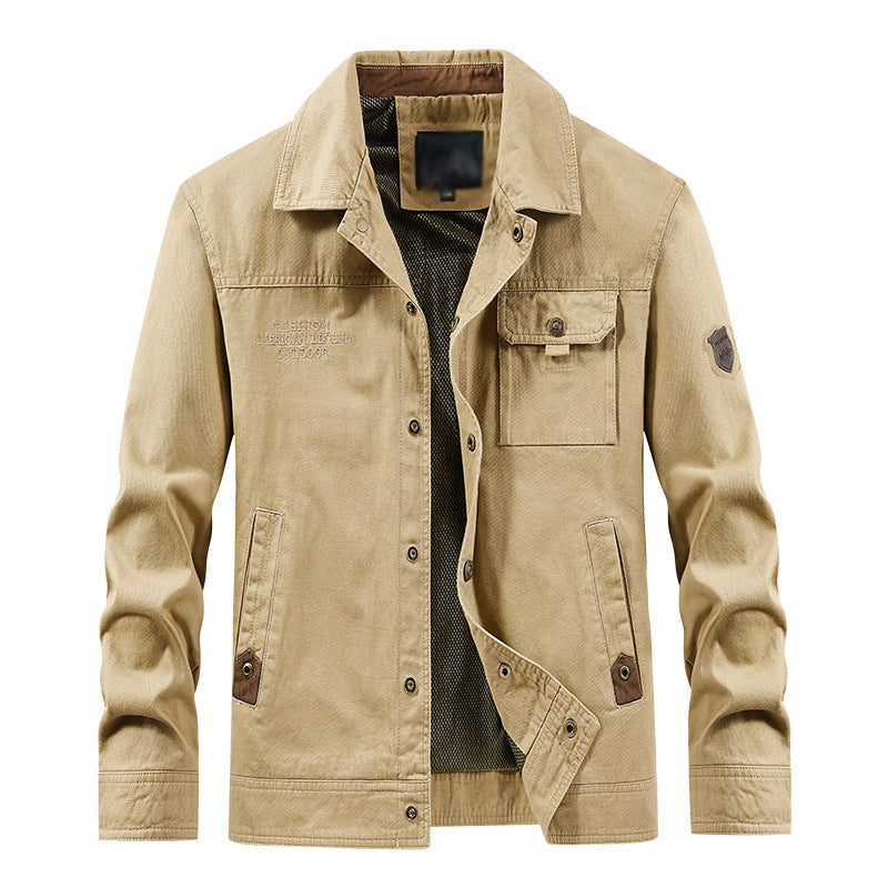 David Casual Work Jacket By TrendAura With Breathable Cotton Blend And Snap Button Front For Everyday Wear