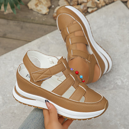 Women's Platform Adjustable Sandals with Cushioned Footbed and Secure Fit