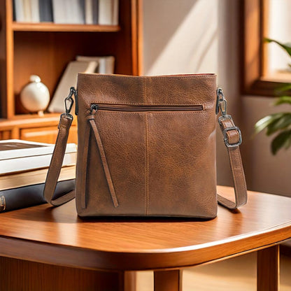 Anna - Vegan Leather Slim Crossbody Bag - TrendAura