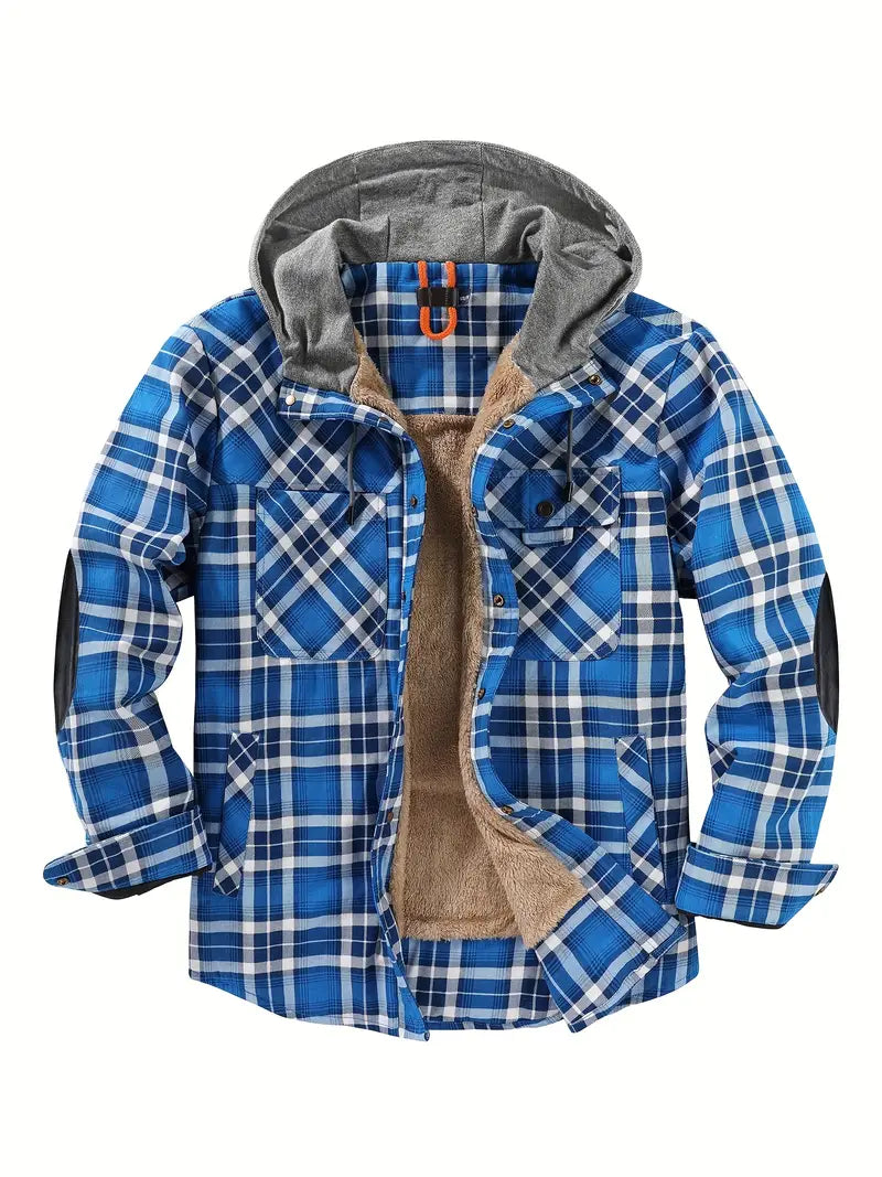 Wyatt Hooded Plaid Jacket With Cozy Fleece Lining For All Seasons Ideal For Casual Outdoor Wear