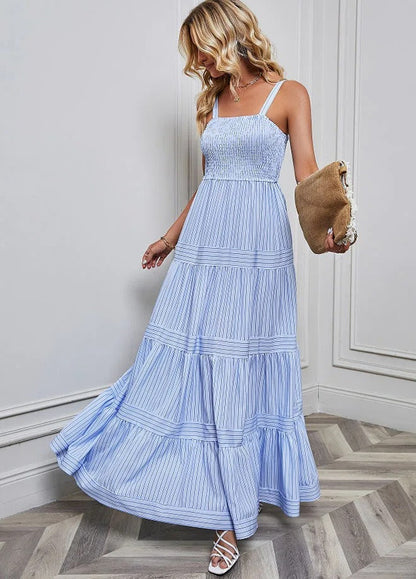 Liselotte Elegant Maxi Dress For Women With Smocked Bodice And A-Line Silhouette