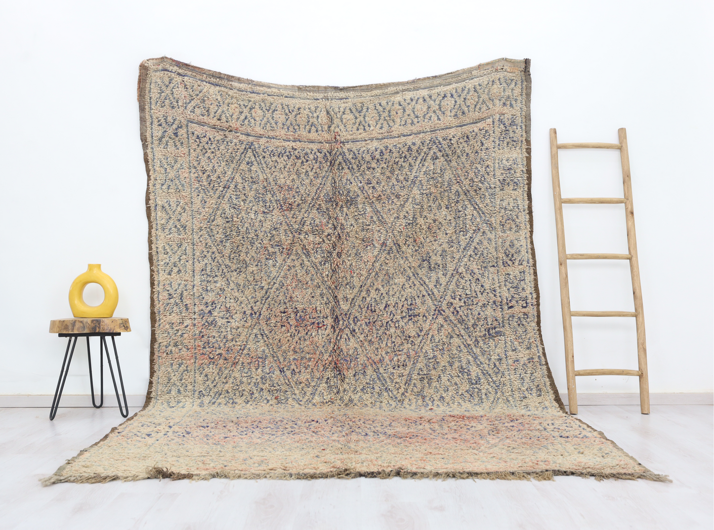Timsirin  Vintage Moroccan Rug 6'8" x10'0" - TrendAura