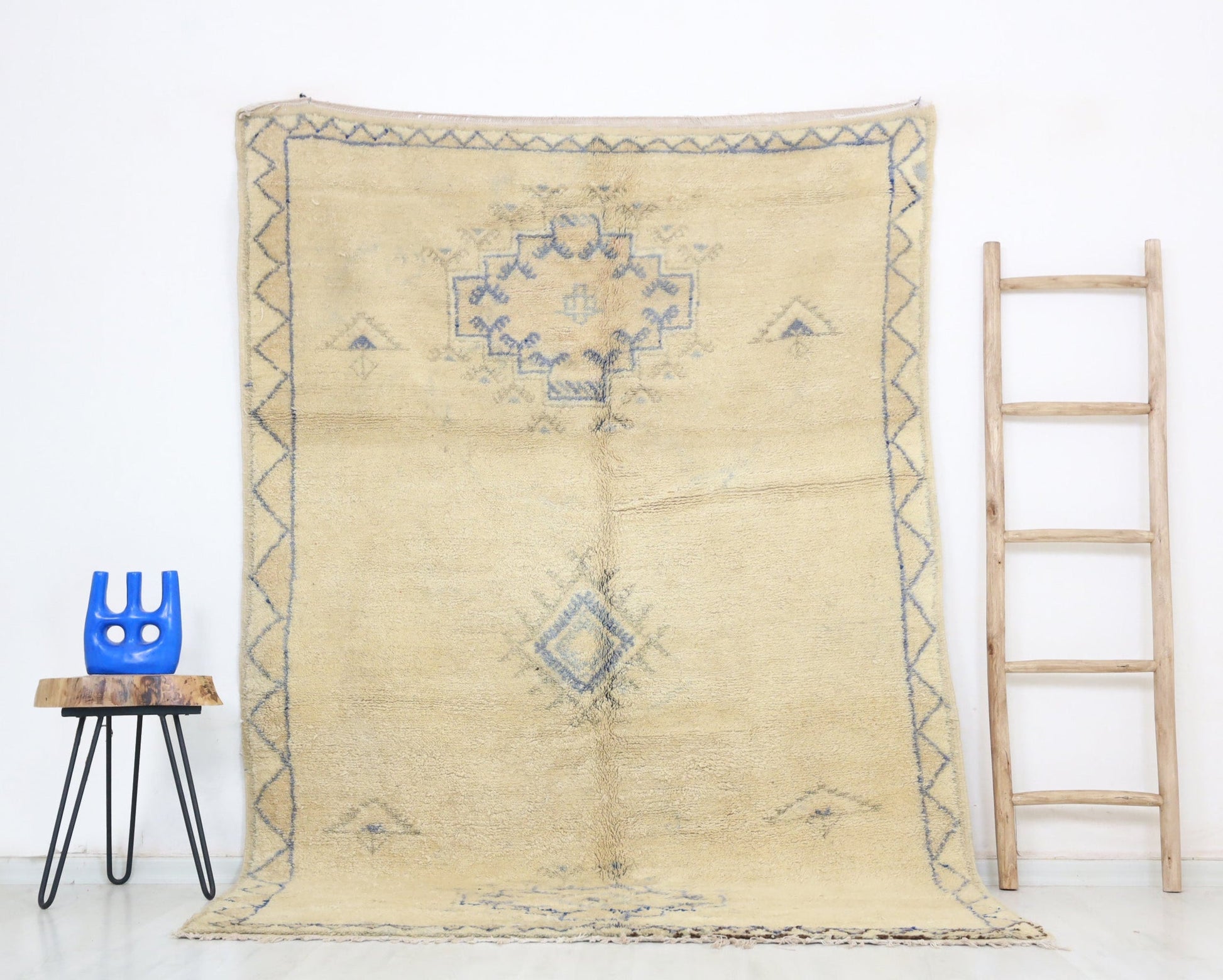 Asif Vintage Moroccan Rug  5'2" x 8'1" - TrendAura