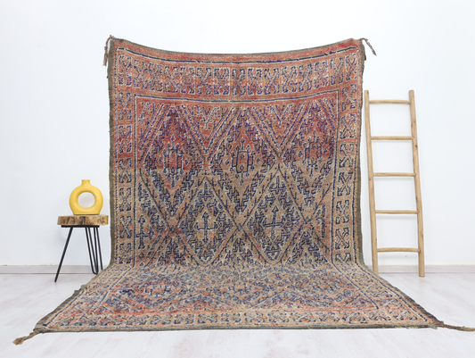Aksilur Vintage Moroccan Rug  6'9" x 12'0" - TrendAura