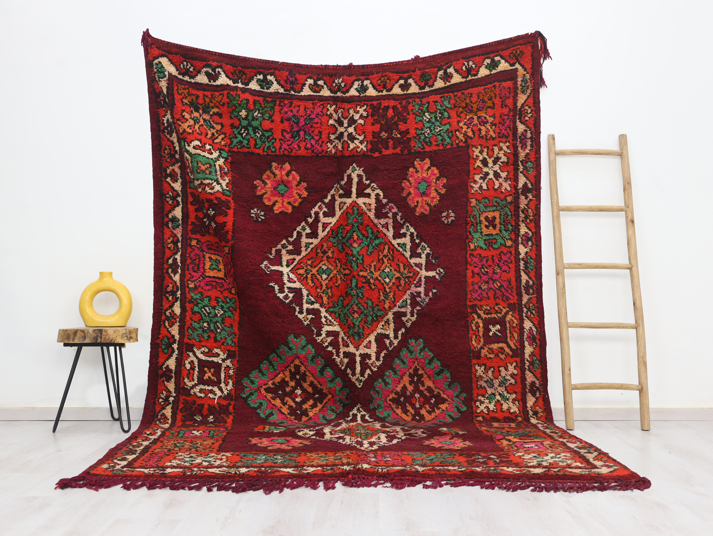 Imnayen Vintage Moroccan Rug  6'5" x 9'3" - TrendAura