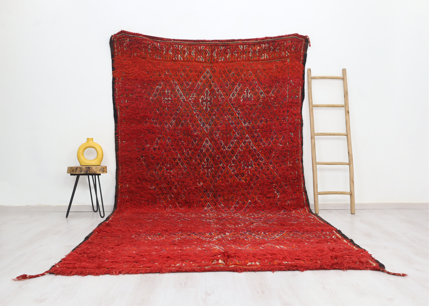 Azenzar Vintage Moroccan Rug  6'5" x 12'0" - TrendAura