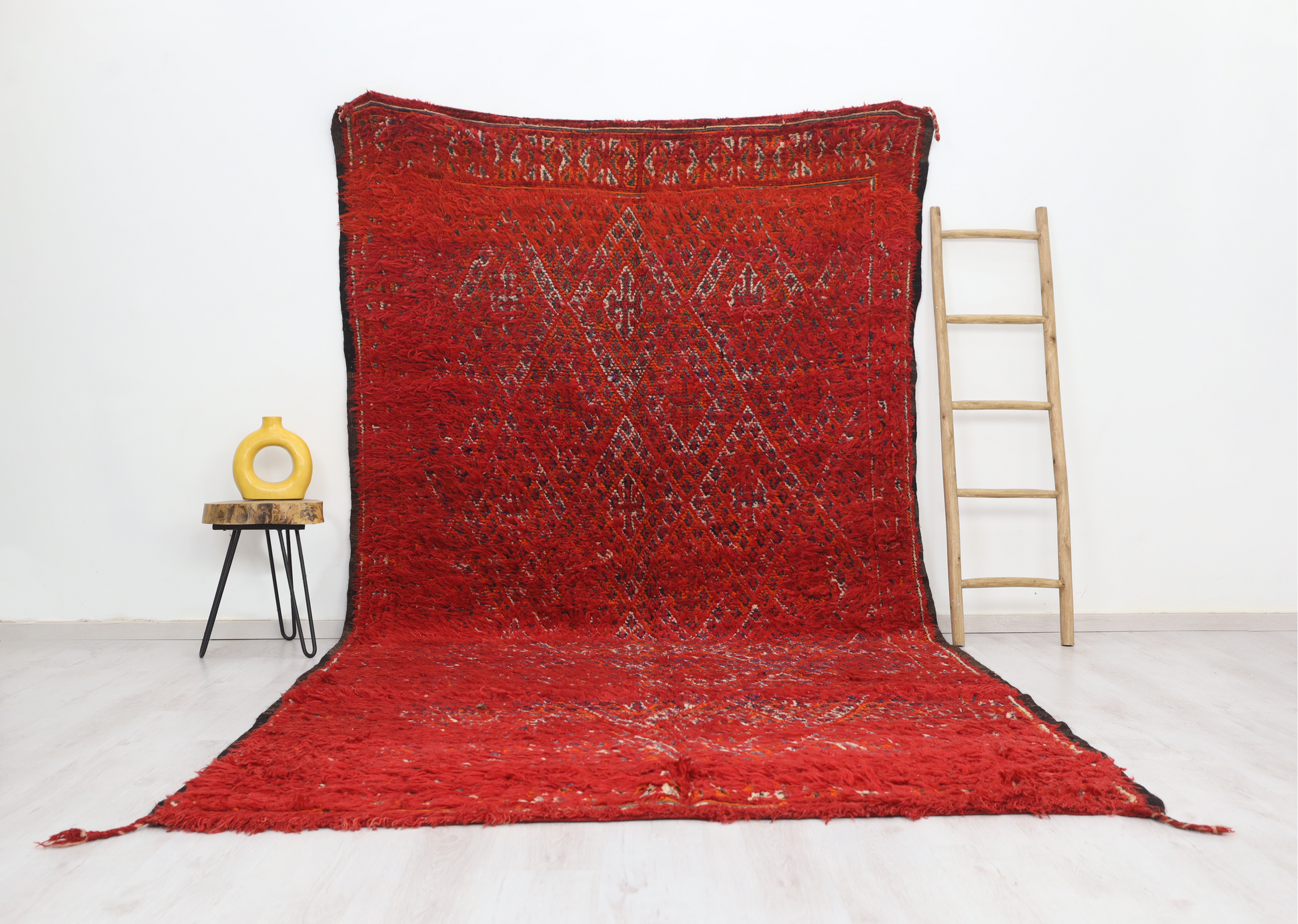 Azenzar Vintage Moroccan Rug  6'5" x 12'0" - TrendAura