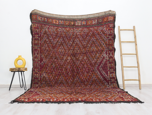 Afuray Vintage Moroccan Rug  6'9" x 9'6" - TrendAura
