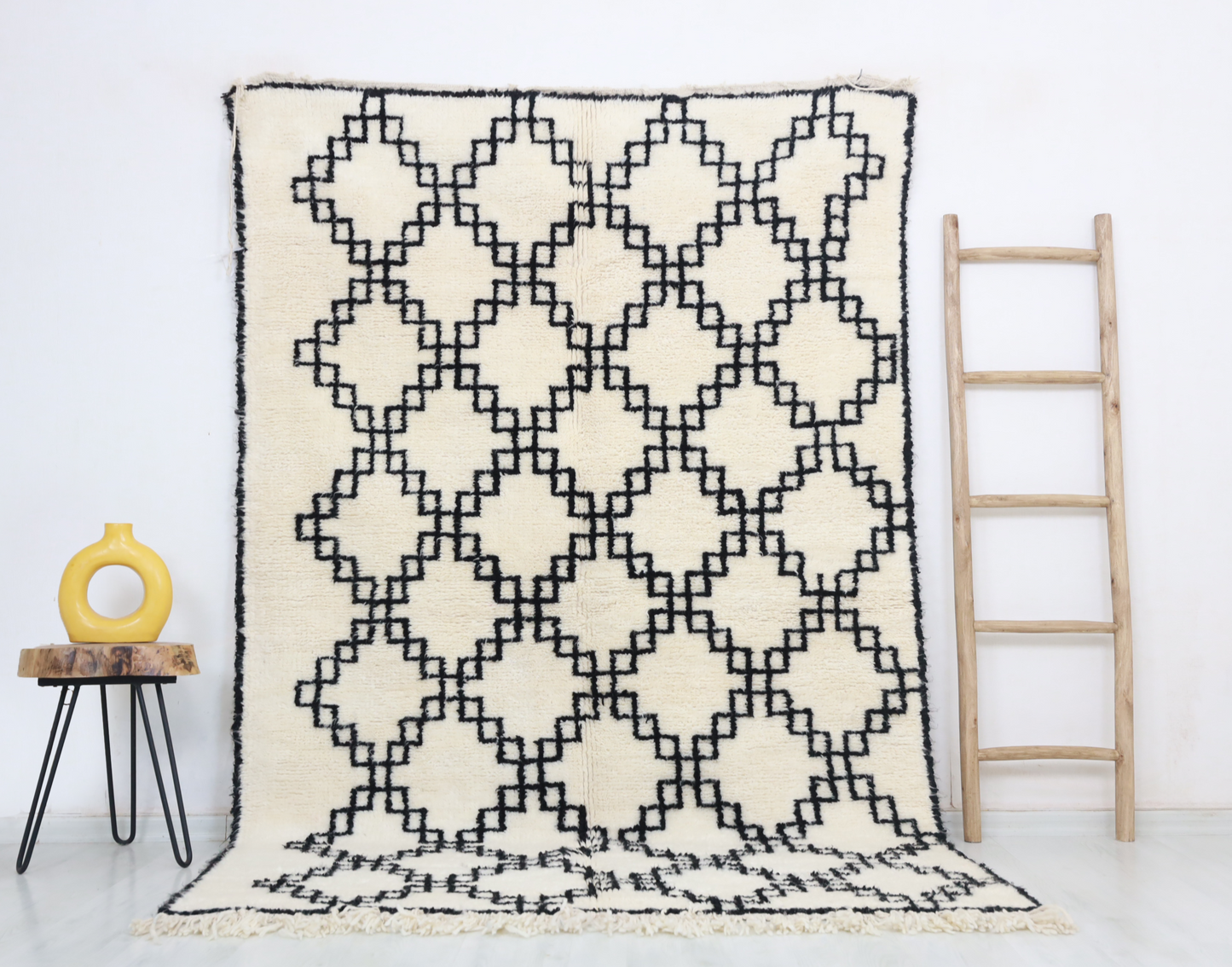 Anella Beni Ourain Rug 5'3" x 8'3" - TrendAura