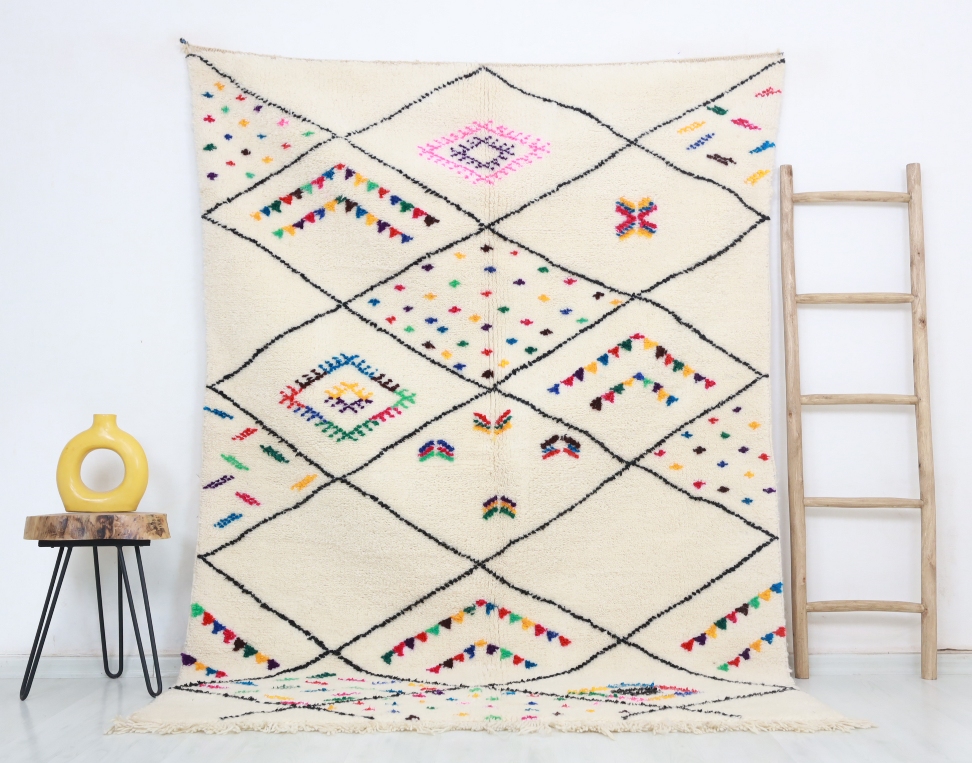 Mizran Beni Ourain Rug 5'5" x 7'6" - TrendAura