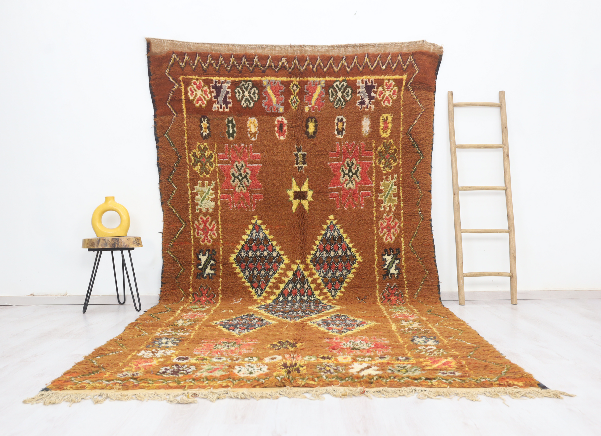Aghraw Vintage Moroccan Rug  6'1" x 12'0" - TrendAura