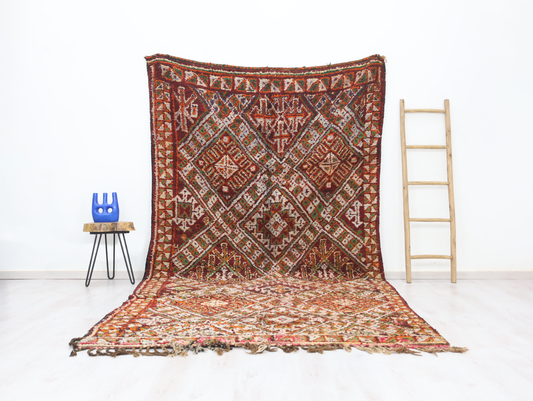 Aymur Vintage Moroccan Rug  6'5" x 11'9" - TrendAura
