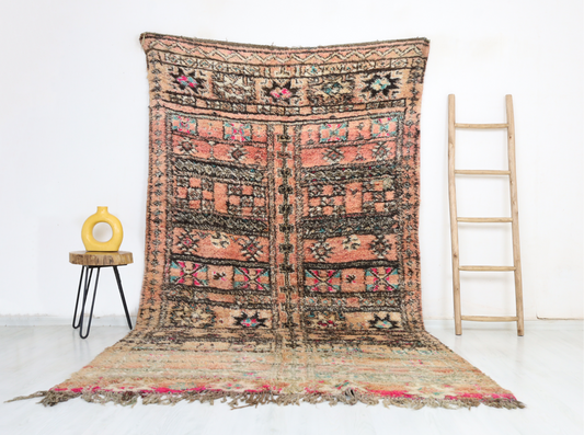 Akudad Vintage Moroccan Rug  5'8" x10'7" - TrendAura