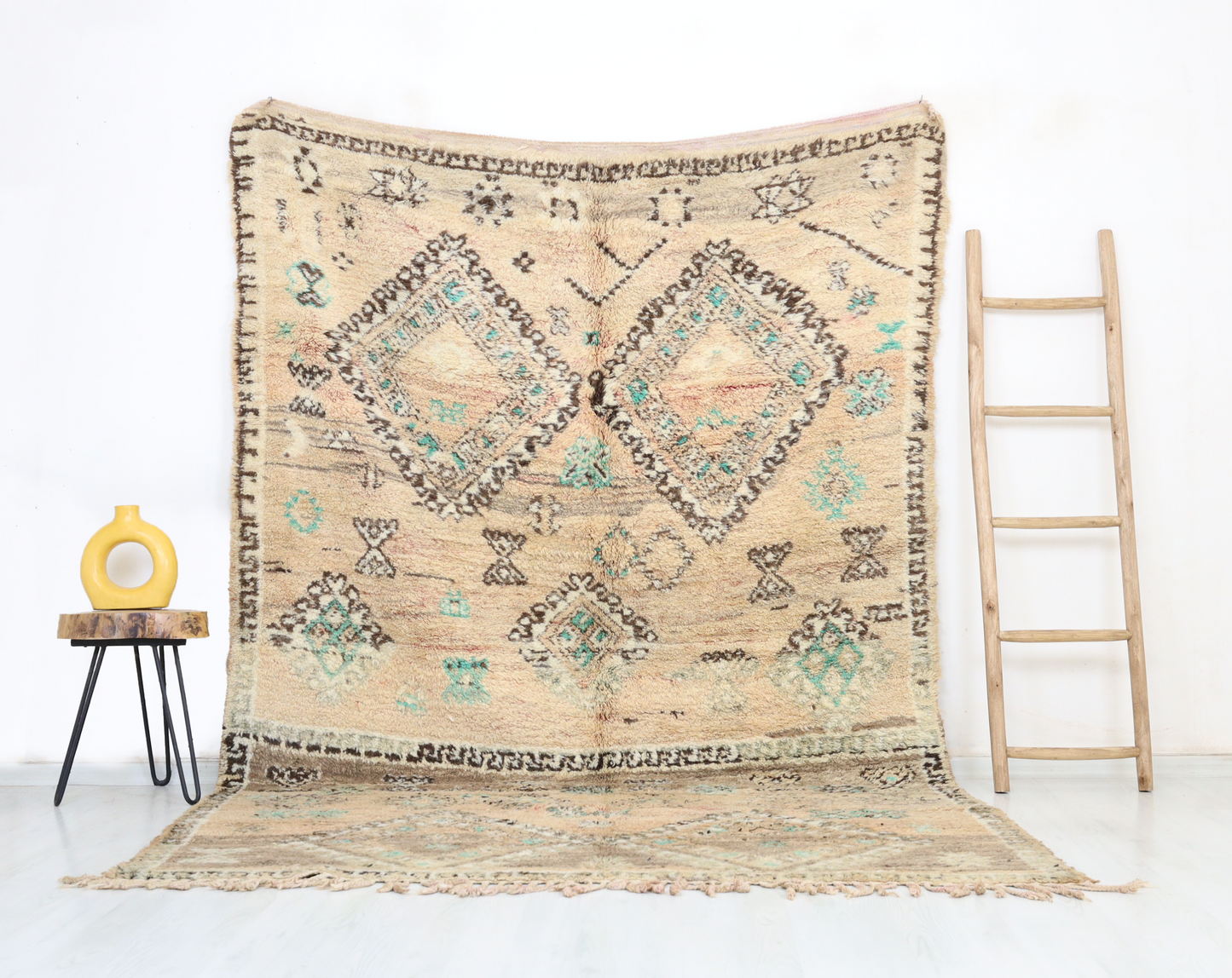 Tazrurt  Vintage Moroccan Rug  6'2" x9'5" - TrendAura
