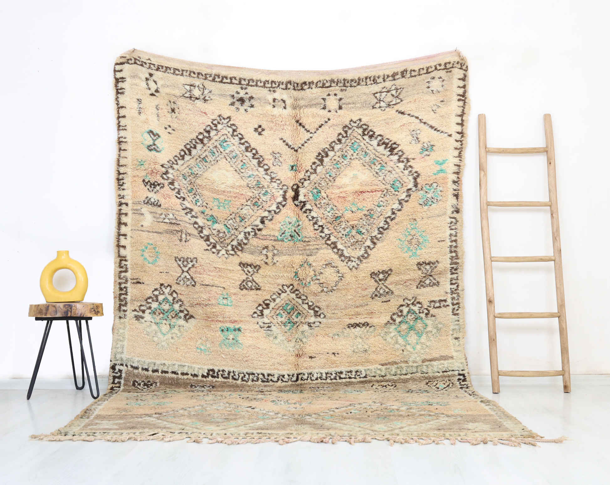 Tazrurt  Vintage Moroccan Rug  6'2" x9'5" - TrendAura