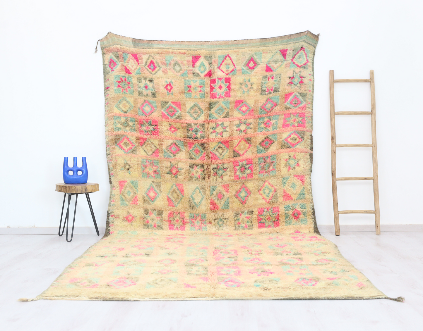 Awzar Vintage Moroccan Rug  6'4" x12'6" - TrendAura