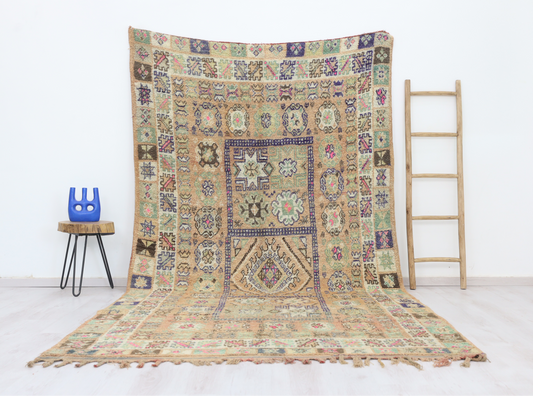 Amellal Vintage Moroccan Rug  6'3" x11'2" - TrendAura