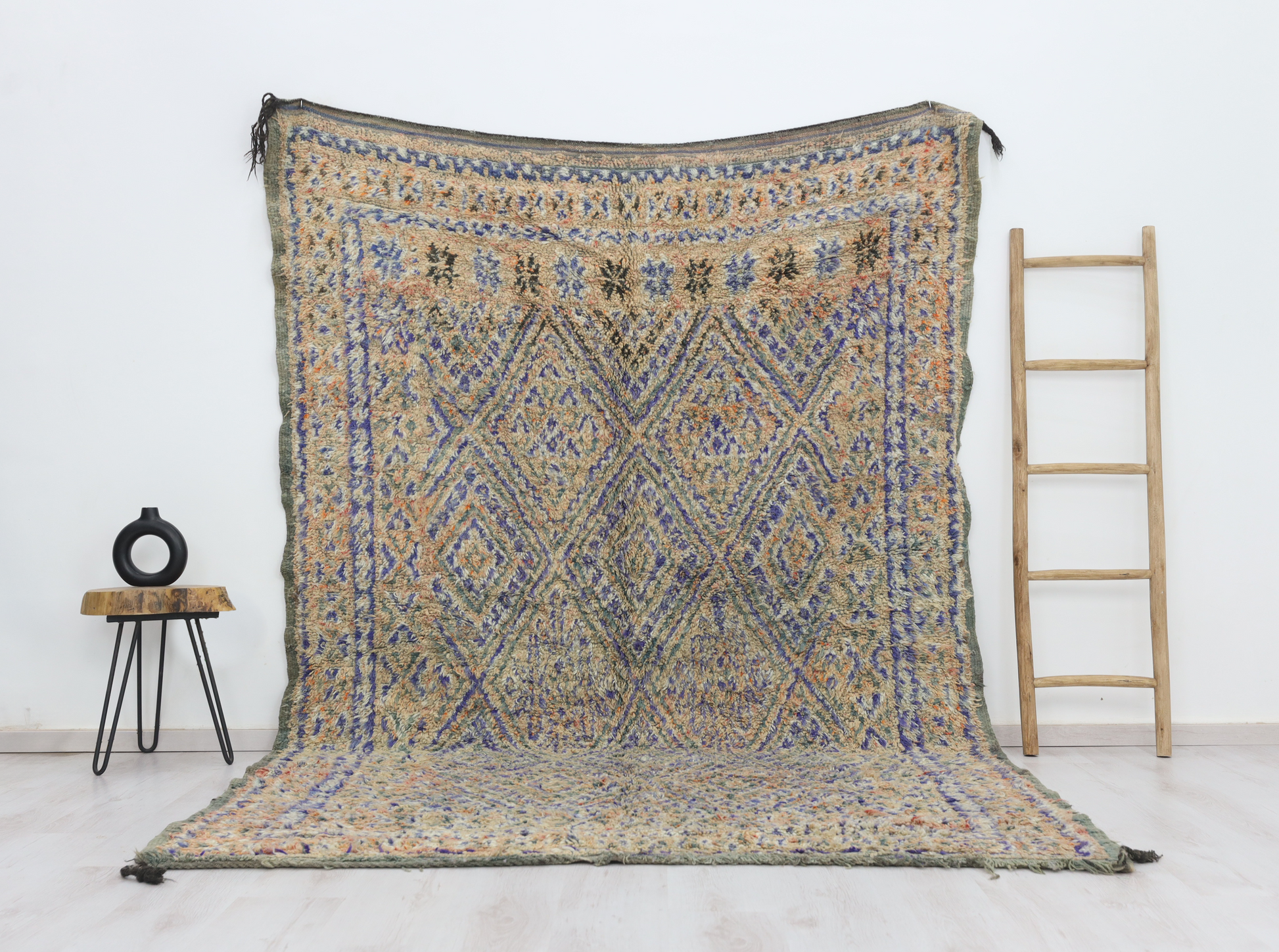 Tawenza Vintage Moroccan Rug 6'6" x10'1" - TrendAura