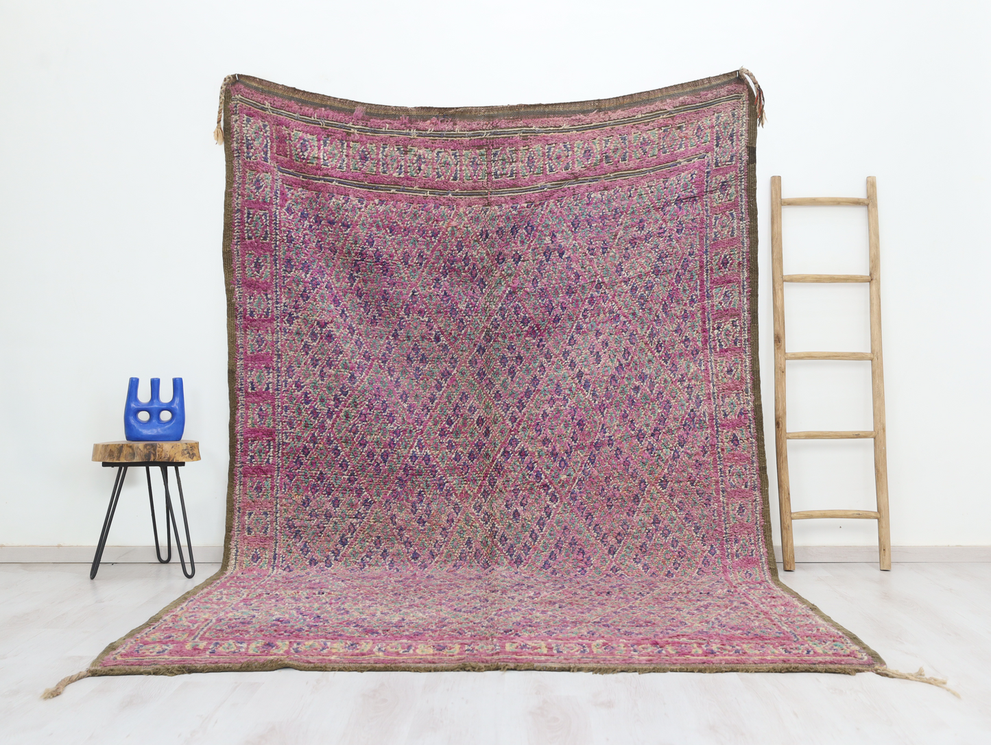 Tawriqt Vintage Moroccan Rug 6'6" x10'3" - TrendAura