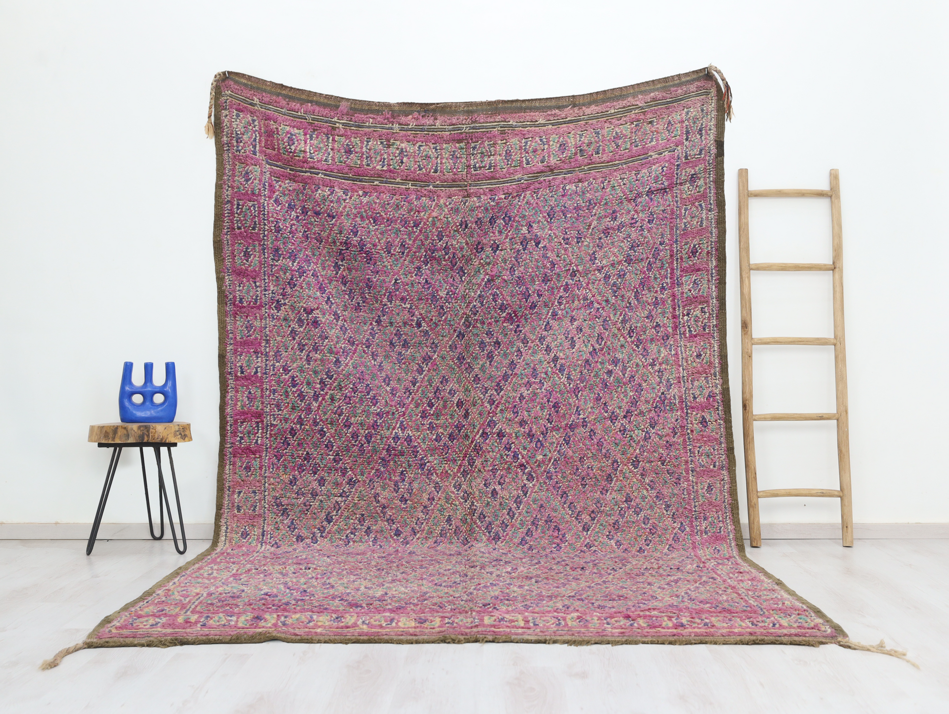 Tawriqt Vintage Moroccan Rug 6'6" x10'3" - TrendAura