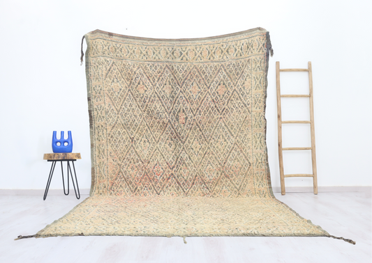 Aderfan Vintage Moroccan Rug 6'7" x11'0" - TrendAura