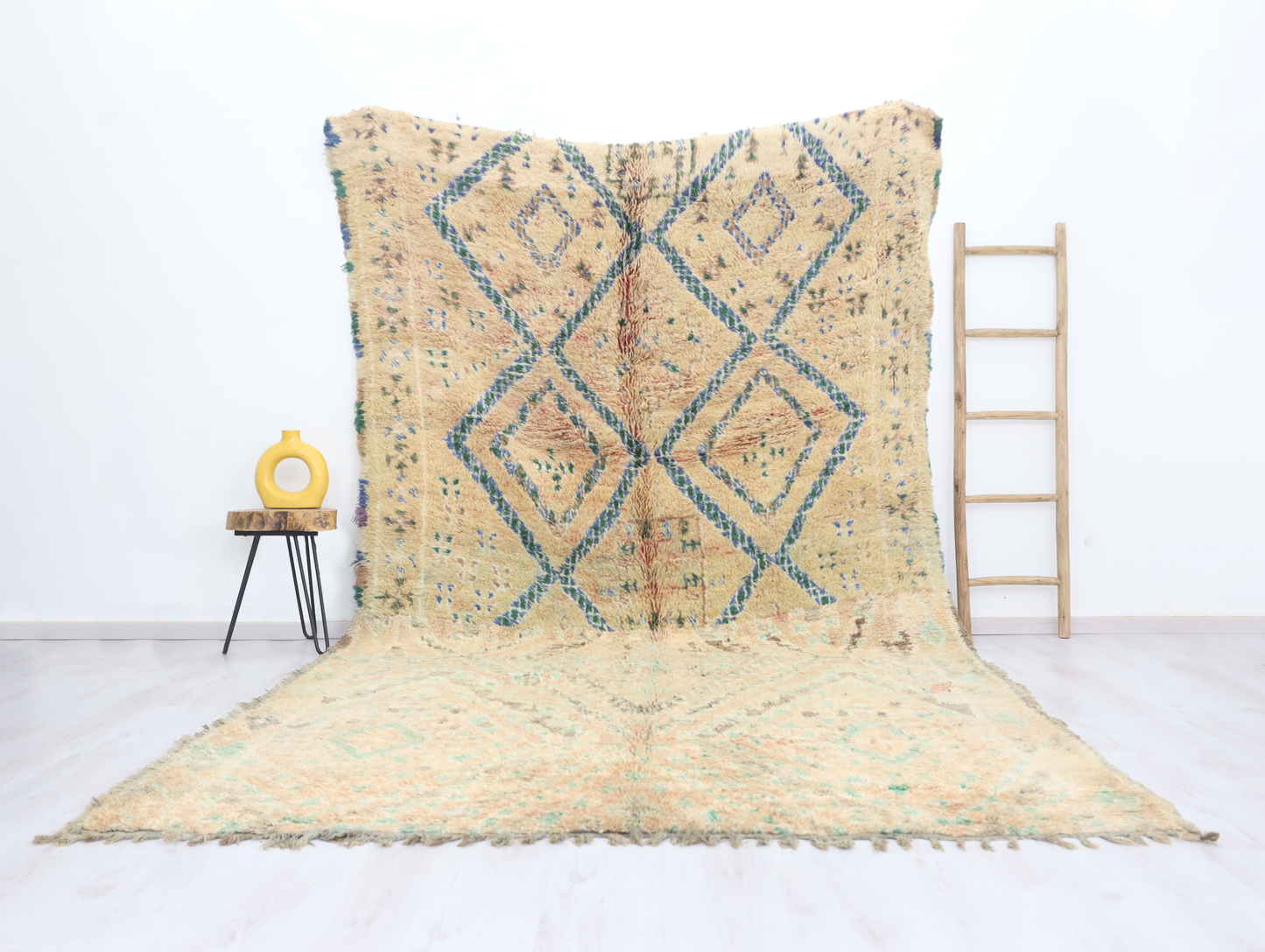Hizal Vintage Moroccan Rug 6'6" x12'1" - TrendAura