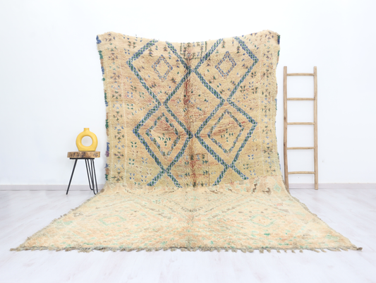 Hizal Vintage Moroccan Rug 6'6" x12'1" - TrendAura