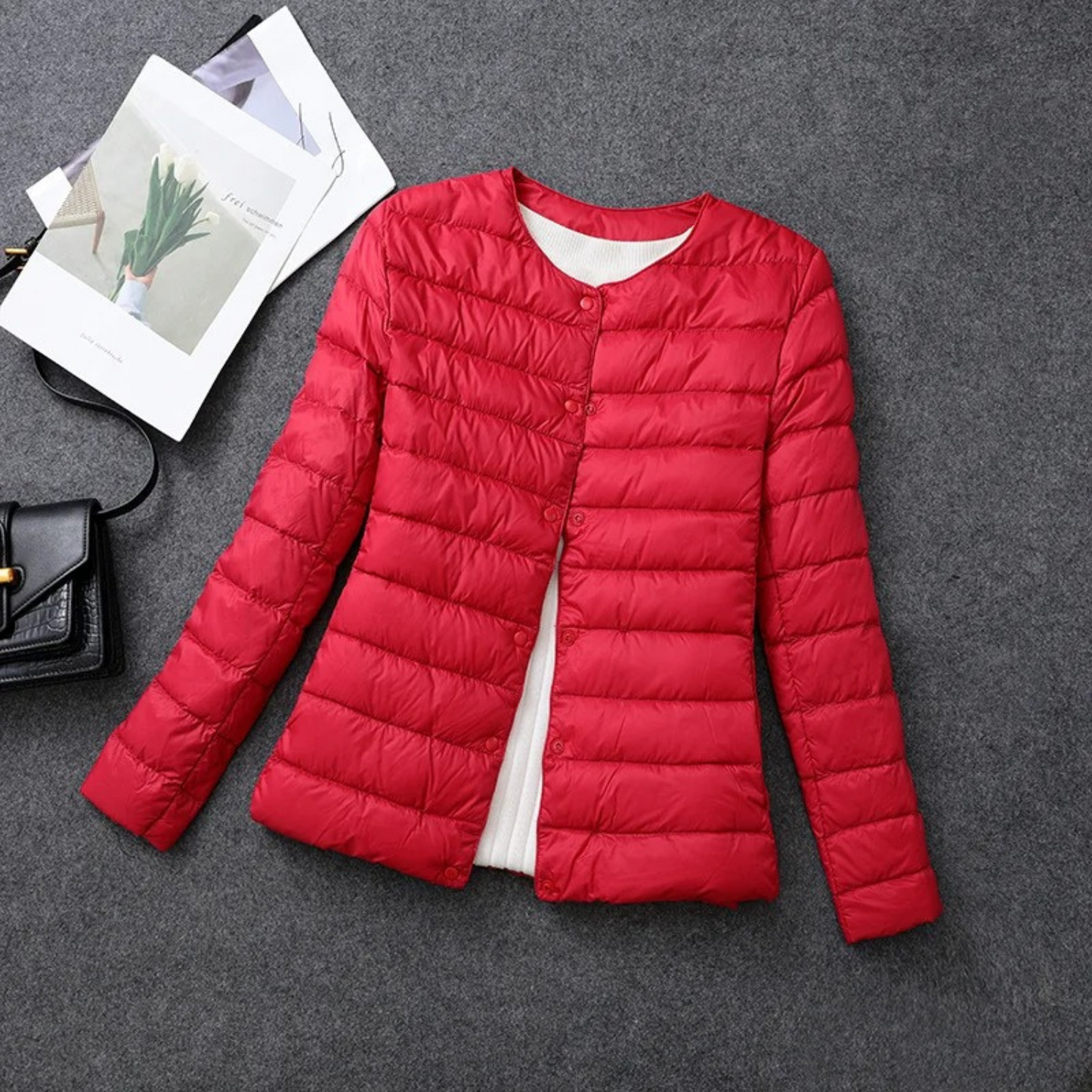 Women's Puffer Jacket | With Buttons
