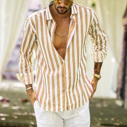 Laurence Striped Summer Shirt Everyday Wardrobe Breathable Lightweight Casual Style Perfect For Hot Days And Weekends