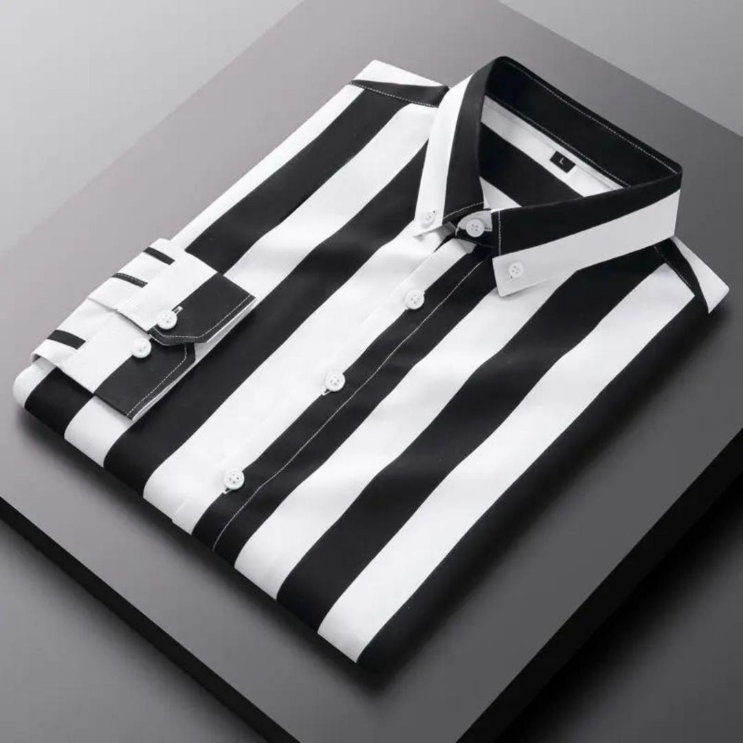 Luxury Striped Summer Shirt For Men With Long Sleeves Breathable Tailored Fit For Smart Casual