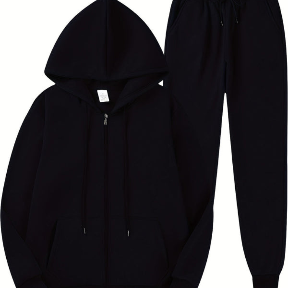 Men's Everyday Zip Hoodie With Soft Breathable Fabric Full Zip Adjustable Hood All Day Comfort
