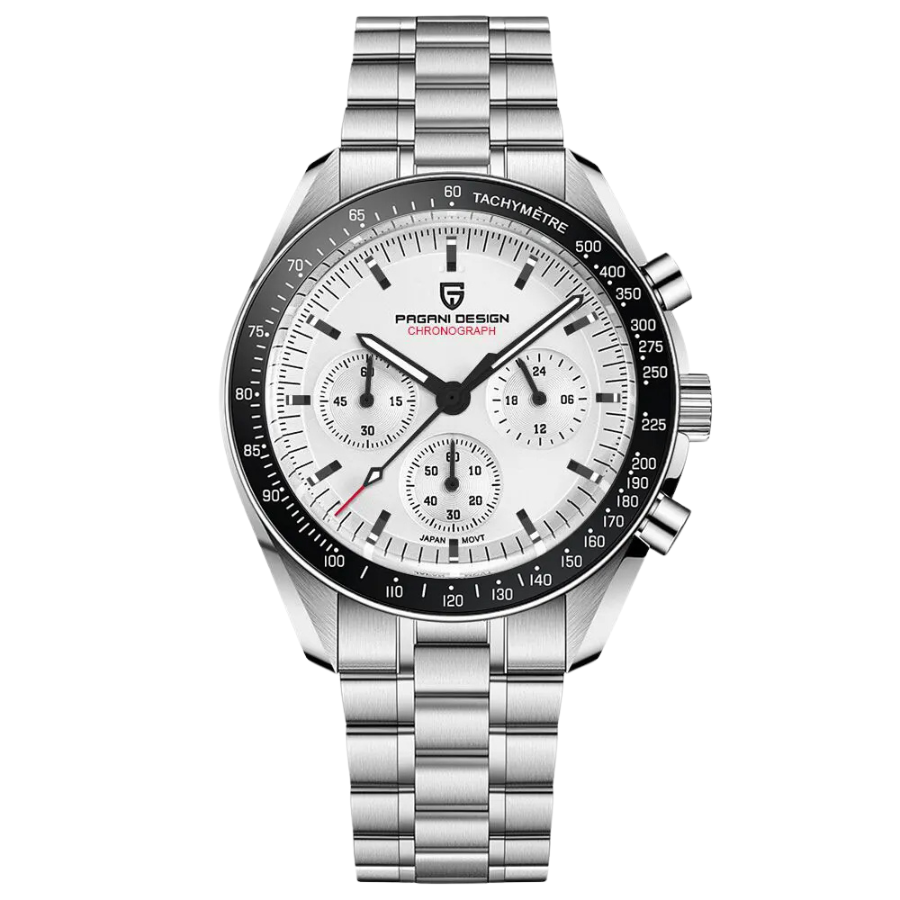 TrendAura Grand Divemaster Quartz Watch Stainless Steel Case Chronograph Waterproof Sapphire Crystal