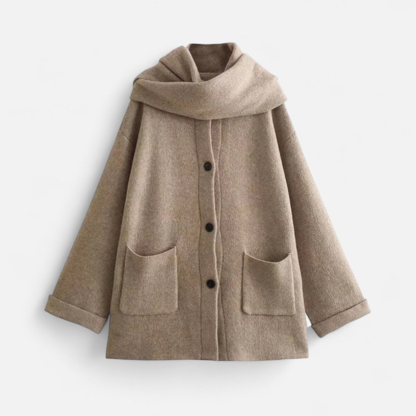 Ancient World | Women's Cardigan Elegant Scarf Collar