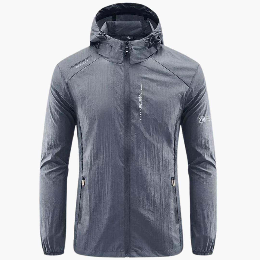 Men's Hooded Windbreaker Jacket Lightweight Outdoor Coat With Zip Pockets Versatile Daily Wear