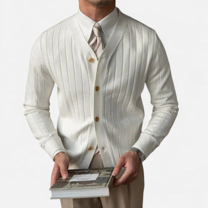 Ancient World | Men's V-Neck Elegant Knit Cardigan
