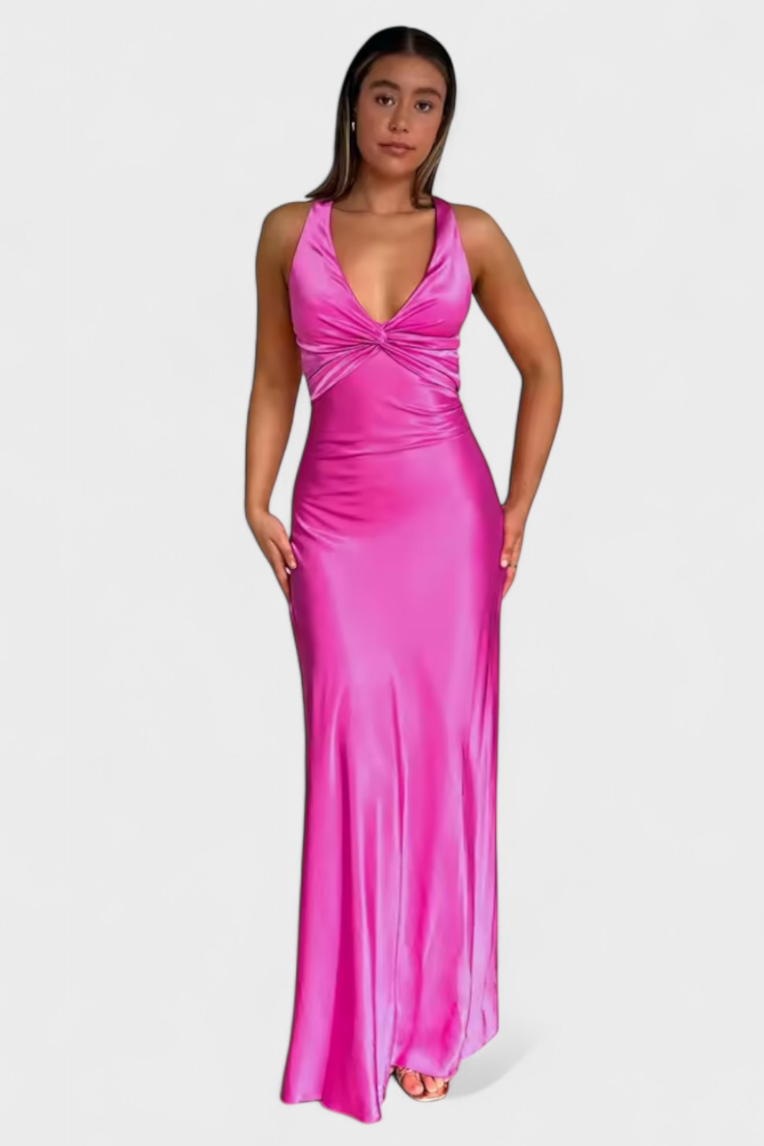 Women’s Twist-Front Halter Dress | Maxi