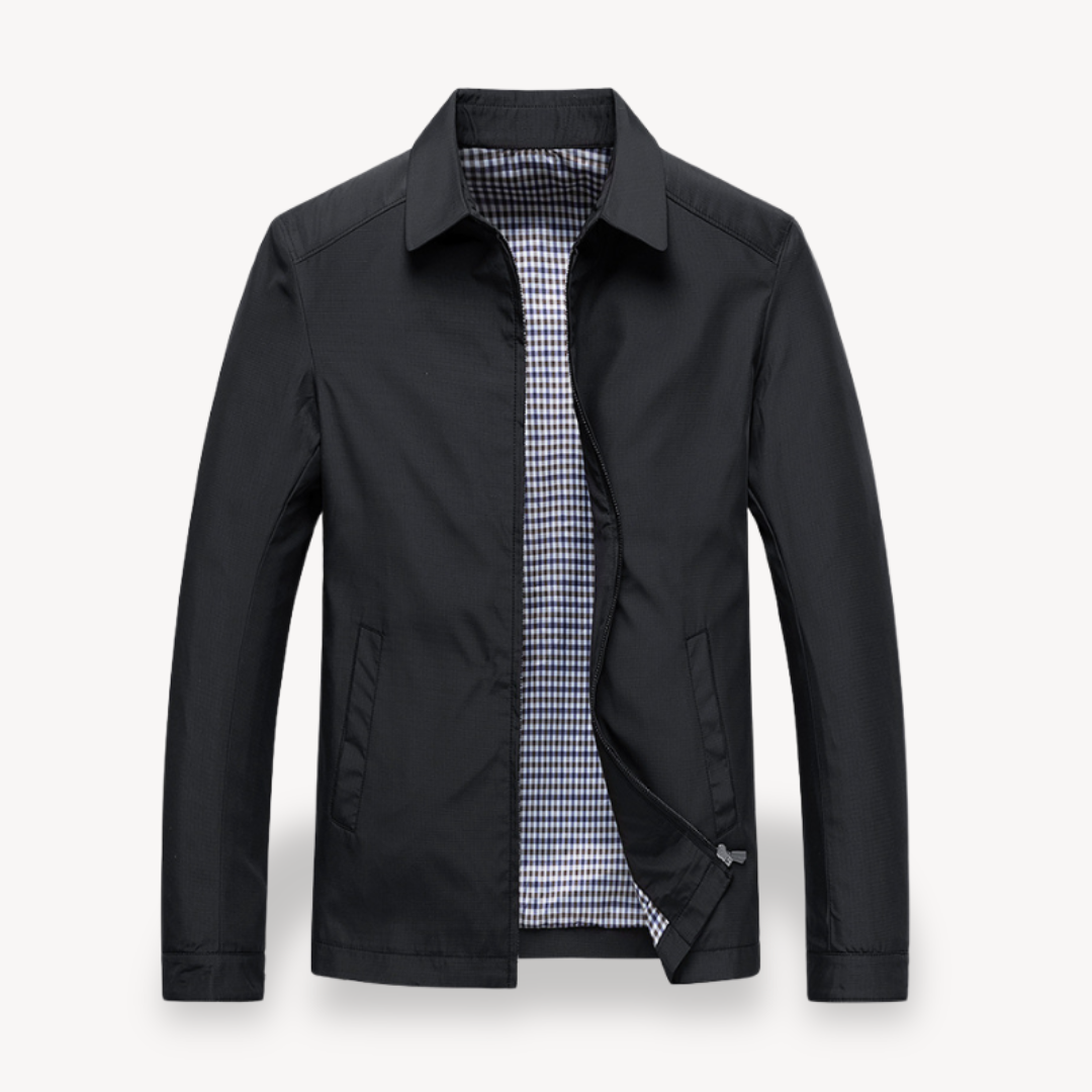 Nordisk Flair Mens Lightweight Jacket With Zipper Closure And Shirt Collar Tailored Fit Breathable Material