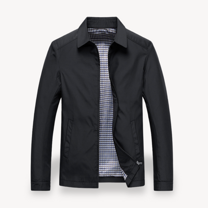 Nordisk Flair Mens Lightweight Jacket With Zipper Closure And Shirt Collar Tailored Fit Breathable Material