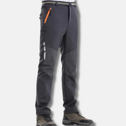 Mens Outdoor Sports Pants Slim Fit Water Resistant Reinforced Knees Zipper Pockets By TrendAura