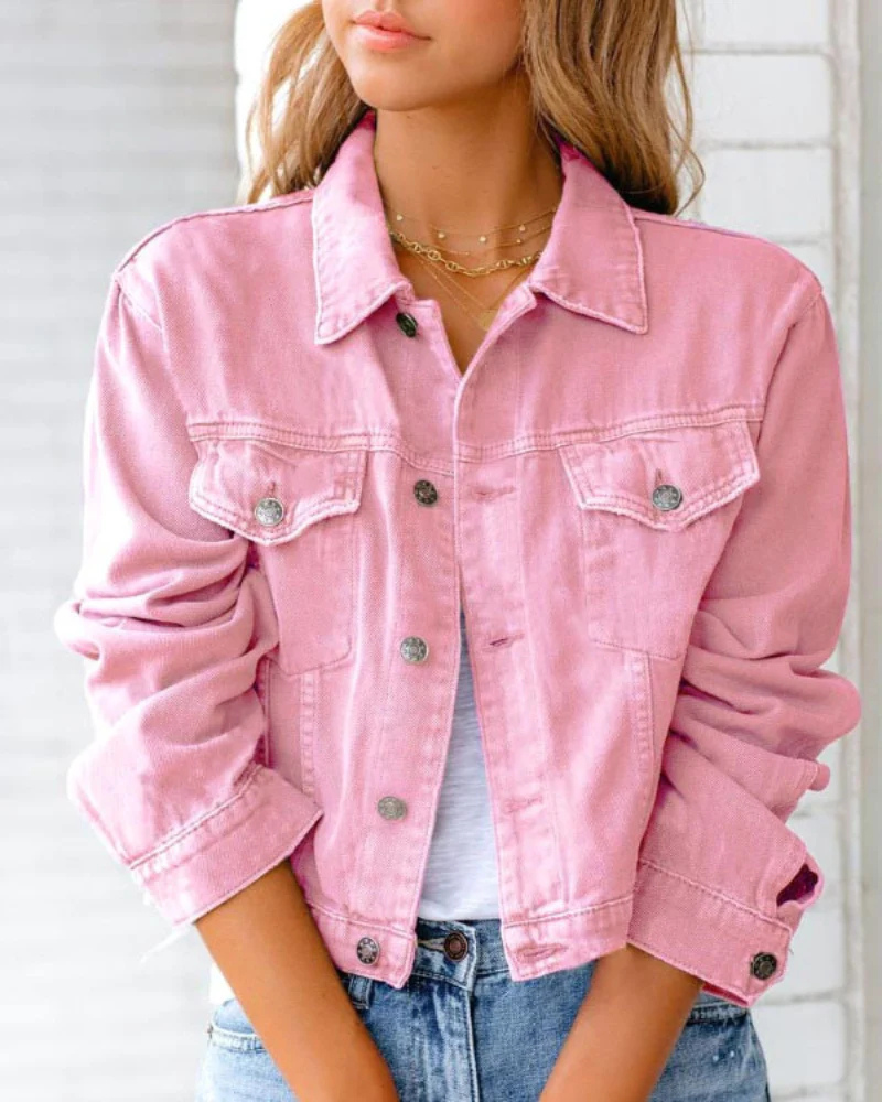 Women’s Vibrant Denim Jacket | Modern Street Style