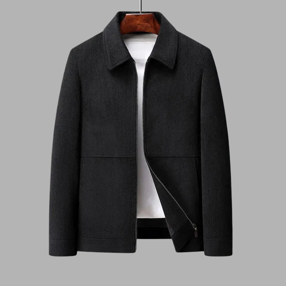 Mens Casual Elegant Wool Blend Jacket For Warmth And Timeless Style Versatile Everyday Wear