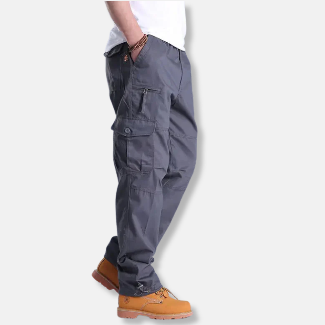 Men's Cargo Pants Relaxed Fit Cotton Blend Straight Leg Multi-Pocket Design Camouflage