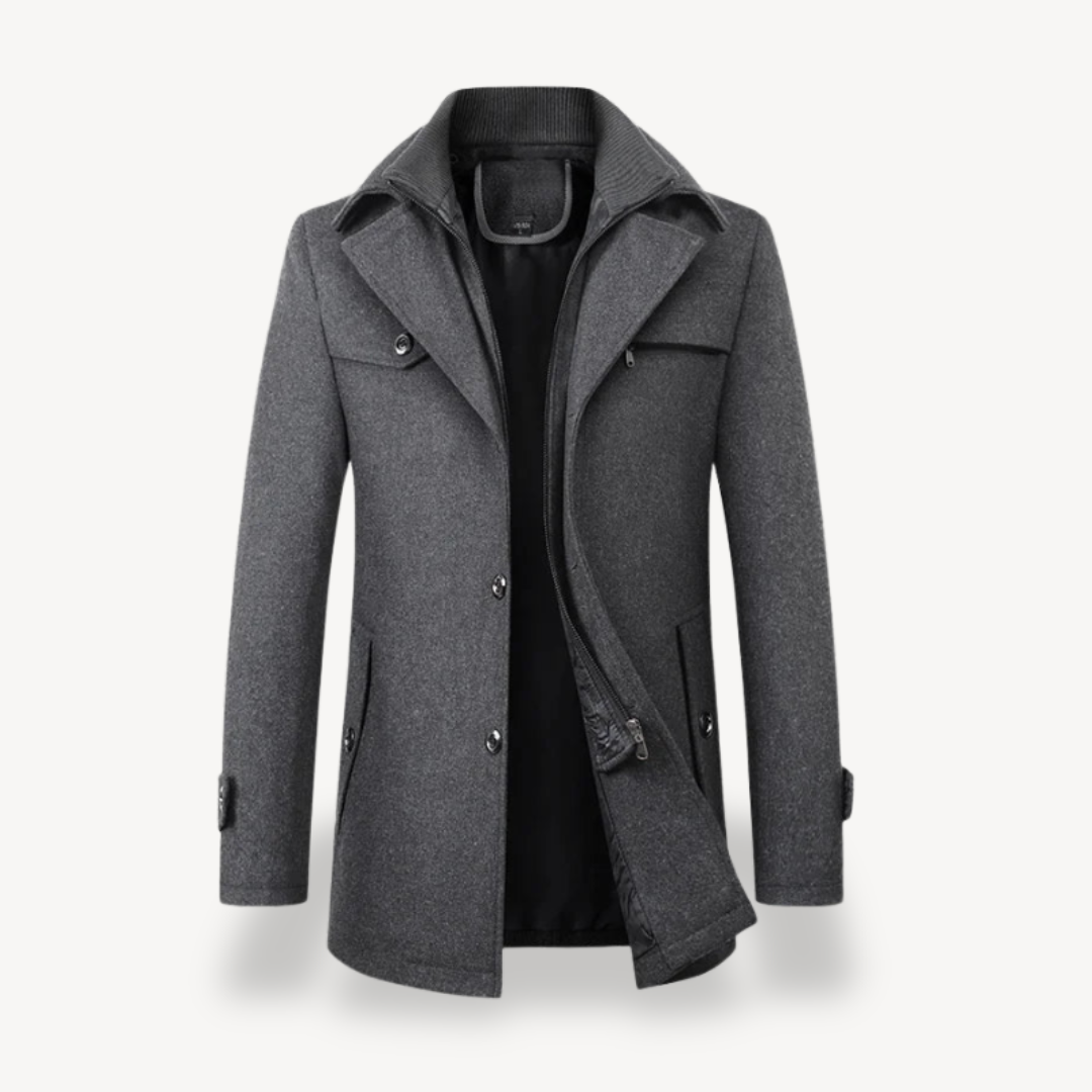 Men's Formal Trench Coat Modern Fit For Professionals Elevates Office To Evening Style With Timeless Polish