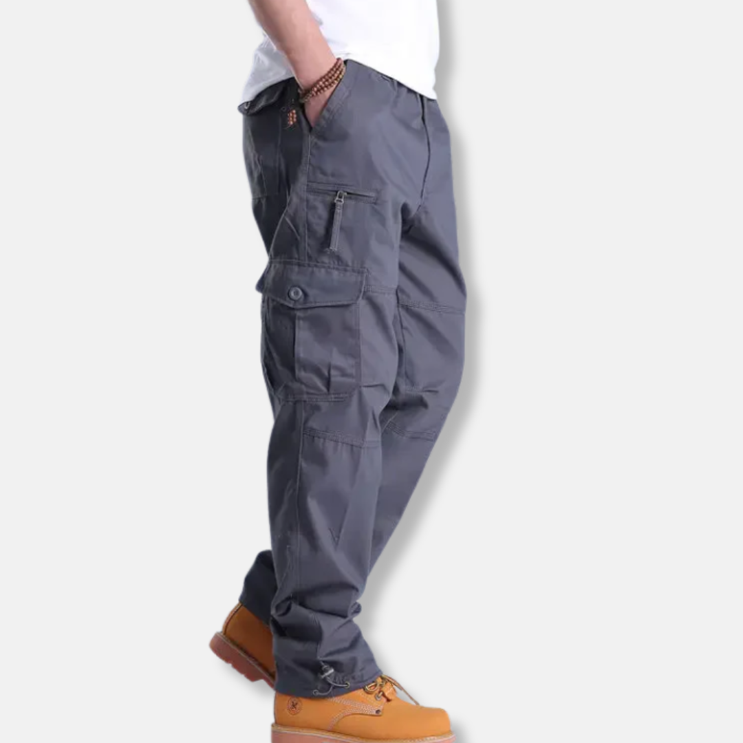 Men's Cotton Blend Cargo Pants Camouflage Print Loose Fit Straight Leg with Cargo Pockets