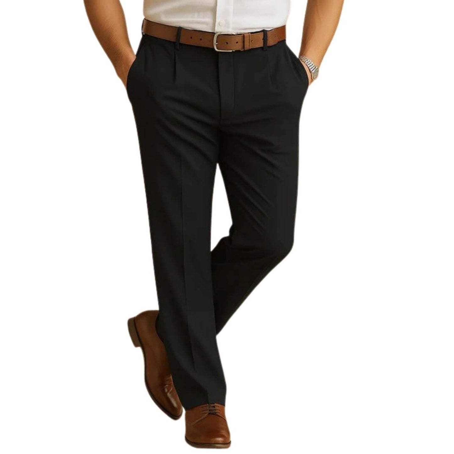 TrendAura Classic Mens Chino Pants For Work Office And Casual Wear Versatile Everyday Trousers