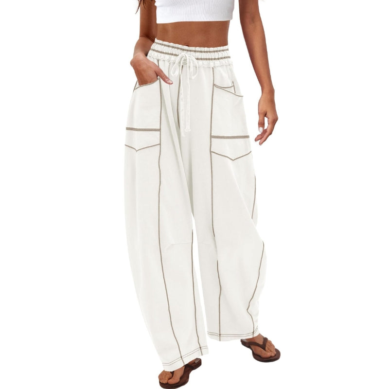 Vera Côte Barrel Sweatpants For Women Breathable Soft Fabric High Rise Shape Retention Versatile Lounge Travel